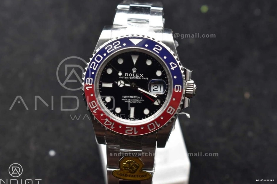 866 CHS Bracelet BLRO Edition Factory Best 1:1 GMT II RelaxedFit Dial VR3285 Oyster Weight Gold Blue Master on Gain 126719 0908